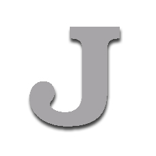 Letter J 150mm Serif