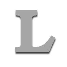 Letter L 150mm Serif