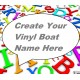 Vinyl Boat Lettering