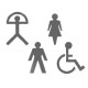 Stainless Steel Toilet Signs and Symbols